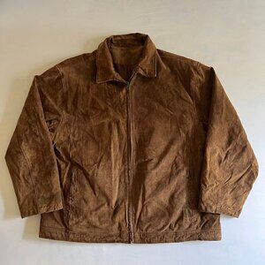 90's Knightsbridge Brown Suede Leather Barn Jacket Men's XL